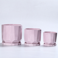 Nouvelle pot en céramique pour succulentes, grande taille, légère, durable, écologique, style chinois minimaliste, sculptée à la main, avec trou de drainage