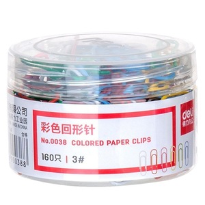 Clips de papier colorés Deli, 160 pièces, 3 couleurs #   Fournitures de bureau en métal - Product Image 5