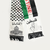 2023 gros conception personnalisée Satin Polyester Palestine écharpe pas cher événements décoration drapeaux et bannières promotionnels