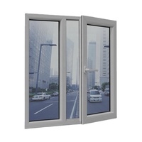 Personalización diseño europeo UPVC ventanas doble acristalamiento columpio PVC ventana abatible