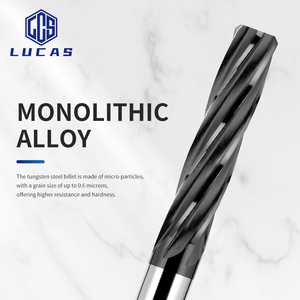 Lucas công cụ xoắn ốc khoan lổ phay cắt H7 vonfram thép cacbua cuối nhà máy cho máy công cụ CNC - Product Image 6