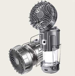 Ventilateurs LED rechargeables pour les pannes de courant, lampe de camping, lampe pliable avec énergie solaire ou prise, équipement de randonnée - Product Image 3