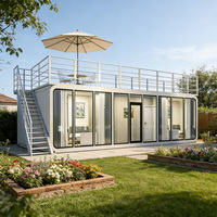Maisonnette de luxe moderne, cabine Apple, module de couchage, villa préfabriquée modulaire en structure acier, maison conteneur 20ft 40ft