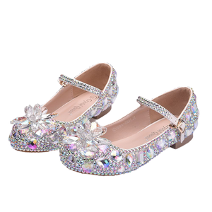 Spring New Fashion Wear-resistant Breathable <b>Silver</b> Thin Heels Stiletto Single Crystal <b>Bridal</b> High Heels <b>Shoes</b> for Women - Product Image 1