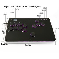 Manette de jeu ultra-fine Hitbox Street Fighter 6 pour droitier avec fonction Hot-Swapping USB/Type-C, logo personnalisé, compatible PC