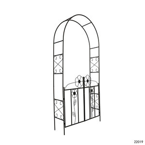 Personnalisé facilement assemblé durable étanche <span class=keywords><strong>en</strong></span> <span class=keywords><strong>fer</strong></span> <span class=keywords><strong>forgé</strong></span> métal mariage jardin arche avec porte <span class=keywords><strong>plantes</strong></span> <span class=keywords><strong>plantes</strong></span> <span class=keywords><strong>grimpantes</strong></span> support - Product Image 4