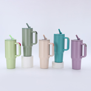 Gobelet isotherme en acier inoxydable de 40 oz avec poignée, anti-déversement, personnalisable, pour le camping, 12-24 heures - Product Image 3