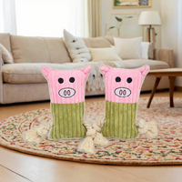 Nouveauté 2026 : Jouets interactifs pour animaux de compagnie en peluche avec corde, modèles lapin, chat, canard, rat, résistants aux morsures, jouets couineurs pour chiens – Vente en gros