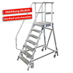 Référence: Leichtmetall-Podestleiter, Einseitig Besteigbar, Mit 7 Aluminiumstufen - Product Image 1