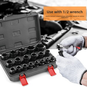 1/2 Inch Hexagonal <b>Socket</b> Set 8mm to 32mm Square Drive Hexagonal <b>Socket</b> for Impact Wrench - Product Image 5