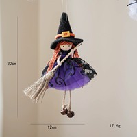 Nouvelle poupée suspendue en tissu maillé imprimé sérigraphié, couleur personnalisée, 20 cm, motif fille, ange, cloche, pour arbre d'Halloween