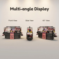 Vitrine de présentation cosmétique ouverte avec structure métallique robuste et étagères à haute capacité de charge pour les magasins de beauté et les comptoirs de centres commerciaux