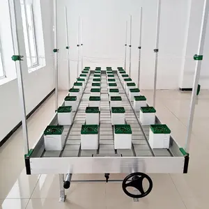 Greenhouse Seeding Nursery Bed Hydroponics Ebb and flow Rolling Bench Tray Table Seed Bed