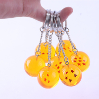 1-7stars Dragoned Balls Z Vegeta Résine Porte-clés Anime Dragoned Balls Porte-clés Accessoires Esferas Dragoned Ball Z