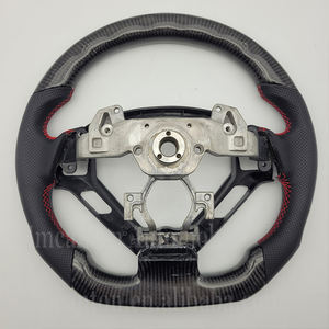 Rueda de fibra de carbono de cuero perforado personalizado de fábrica de alta calidad para volante de coche Infiniti G27 G37 - Product Image 2