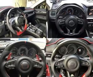 <span class=keywords><strong>Volant</strong></span> de voiture en fibre de carbone en <span class=keywords><strong>cuir</strong></span> perforé rouge de vente directe d'usine pour Toyota - Product Image 4