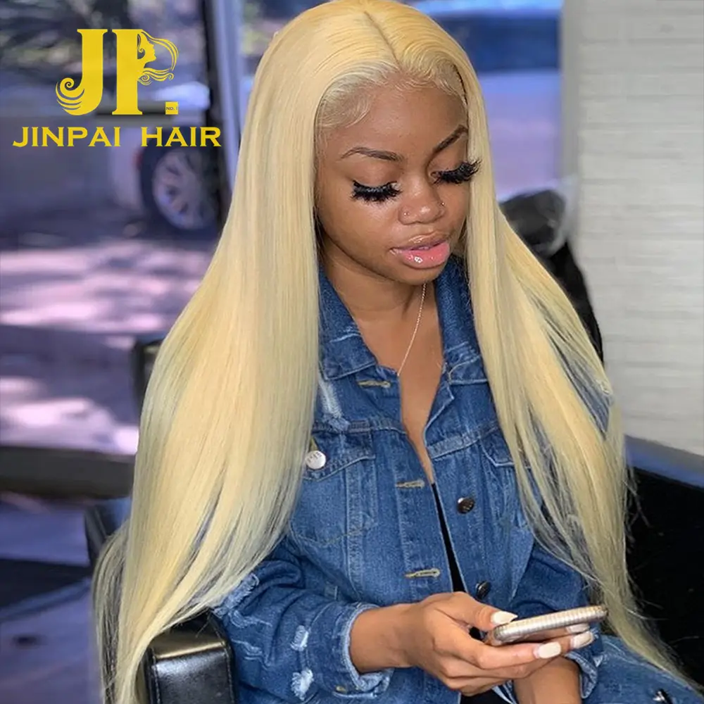 JP Natural Lace Front Wig 613 Blonde Human Hair Wigs, HD full lace wig with baby hair, Virgin Hair Wigs For Black Women