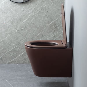 <span class=keywords><strong>WC</strong></span> <span class=keywords><strong>suspendu</strong></span> en céramique noire sans bride avec réservoir encastré <span class=keywords><strong>pour</strong></span> salle de bain - Prix - Product Image 3