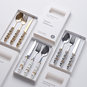 Chaozhou vendite dirette della fabbrica in acciaio inox set di stoviglie, in metallo cucchiaio forchetta coltello classico stoviglie in argento set - Product Image 5