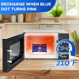 FURWEY 100g Lot de 6 Sachets Dessiccants Rechargeables en Gel de Silice avec Indicateur de Couleur, Absorbeurs <span class=keywords><strong>d</strong></span>'<span class=keywords><strong>Humidité</strong></span> pour Rangement et Placards - Product Image 5