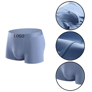 OEM Men's Knitted Briefs Custom Boxers Breathable Eco-friendly Spandex Bamboo Fiber Solid Mens Underwear