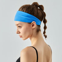 Diadema Deportiva Unisex para Adultos, Ancha y Elástica, Mezcla de Nailon/Spandex (90/10), Secado Rápido, Duradera, Color Sólido, para Correr y Yoga en Verano