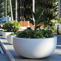Grand pot de fleurs moderne en béton, pièces, planteur, vente en gros
