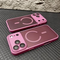 Coque semi-transparente effet seconde peau avec aimant intégré et protection d'objectif pour iPhone 18 17 16 Pro Max, anti-traces de doigts