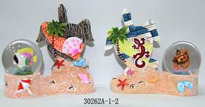 Objetos Decorativos, Adorno de Bola de Agua con Forma de Tortuga y Velero, Recuerdo de Viaje de Resina, Adornos para el Hogar - Product Image 2