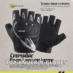 Superior Quality Half-Finger <b>Work</b> <b>Gloves</b> Microfiber Fingerless Hard Knuckle Style - Product Image 2