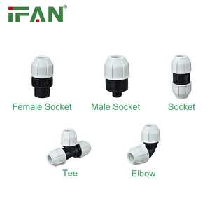 Conexões de Compressão <span class=keywords><strong>PP</strong></span> PN16 para Sistema de Irrigação IFAN China Factory, Conector T e Acoplamento para Tubos HDPE - Product Image 4