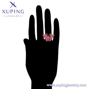 X000705807 Bijoux xuping Vente chaude <span class=keywords><strong>Bague</strong></span> de luxe à motif papillon <span class=keywords><strong>Or</strong></span> <span class=keywords><strong>18</strong></span> <span class=keywords><strong>carats</strong></span> Élégante Délicate Vintage <span class=keywords><strong>Bague</strong></span> fine pour femmes - Product Image 6