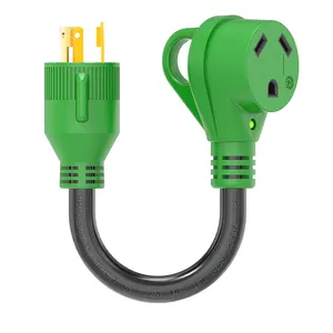 H10353 3 Prong RV Generator Adapter Cord NEMA L5-30P to TT-30R,30 Amp 125V Generator to RV Adapter