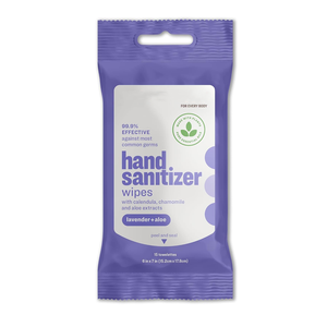 OEM Lingettes désinfectantes hypoallergéniques pour le nettoyage des mains à la lavande biologique et à l'aloès - Product Image 5