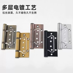 บานพับประตู Xinjunye สำหรับแม่และเด็ก หนา 2.5 มม. ขนาด 4 นิ้ว 5 นิ้ว ไม่ต้องเซาะร่อง - Product Image 4