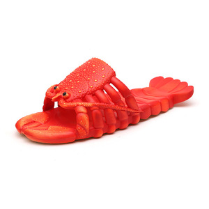 Tongs d'été uniques et individuelles en forme de homard rouge avec semelle souple en EVA et fonction antidérapante, style monobloc - Product Image 4