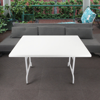 Table à manger moderne en bois blanc 1200x800 mm résistante aux rayures, imperméable pour extérieur, café, hôtel, maison, atelier