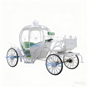 Carruaje de Calabaza, Carruaje Tirado por Caballos, Carruaje de Calabaza de Estilo Europeo Confortable para Bodas, Carruaje de Calabaza Eléctrico para Turismo - Product Image 1