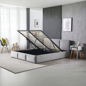 Factory Wholesale Cheap Customized European Style Upholstered <b>Platform</b> <b>Bed</b> With Storage - Product Image 2
