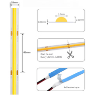 Lampu Strip LED COB 12V 24V 320 LED/M Ra90 90Lm/W 8mm Lampu Pita LED Putih Putih Hangat
