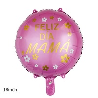 Joli 24 pouces coeur t'aime maman anglais espagnol feuille ballons pour fête des mères fête décoration maman rouge coeur forme ballon