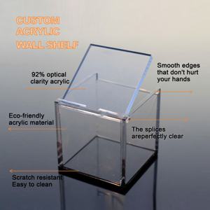 Carré transparent personnalisé écologique pour plexiglas Cube Coffrets cadeaux avec couvercles Présentoir de rangement personnalisé Boîtes de rangement en acrylique - Product Image 3