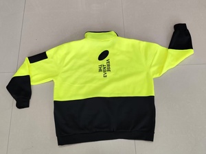 เสื้อสเวตเชิ้ตสะท้อนแสง YS สำหรับความปลอดภัย ได้รับการรับรองมาตรฐาน ANSI Class 2 EN 20471 มีกระเป๋าขนาดใหญ่ บุผ้าฟลีซ สามารถปรับแต่งสีโลโก้ได้ - Product Image 5