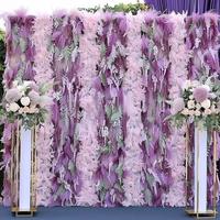 Panneau mural floral 3D DIY multicolore avec base en tissu, toile de fond florale pour décoration de mariage