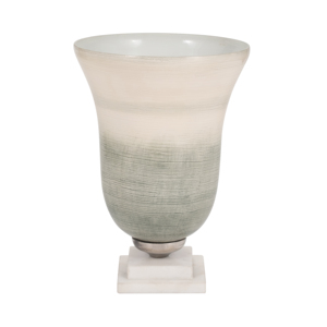 Vaso in vetro con base in marmo per soggiorno, decorazione floreale, centrotavola. - Product Image 4