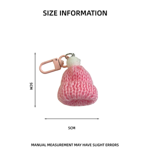 Cute Crocheted Mini Christmas Hat Keychain Handmade Crochet Bag Accessories Charms Korean Version Keychain DIY Crafts <b>Doll</b> Hats - Product Image 6