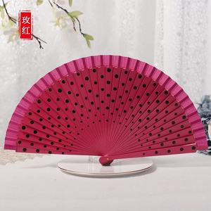 <span class=keywords><strong>Abanico</strong></span> de madera español al por mayor Color hueso <span class=keywords><strong>lunares</strong></span> <span class=keywords><strong>abanico</strong></span> de baile suave exquisito <span class=keywords><strong>abanico</strong></span> de mano de boda - Product Image 4