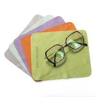 Quantité minimale de commande bas Logo personnalisé écologique microfibre lunettes chiffon en gros plusieurs impression lentille écran verre chiffon d'essuyage