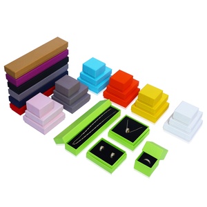 Custom <b>Cardboard</b> 2 Piece Jewelry <b>Box</b> Lid and Base Paper <b>Cardboard</b> Earring Necklace Jewelry <b>Box</b> Packaging <b>Box</b> - Product Image 3