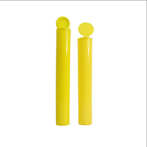 Custom Multi Colors Child Resistant Plastic Squeeze <b>Open</b> Pop Top Tubes 96mm 109mm 116mm Pop Top Packaging Tube - Product Image 1